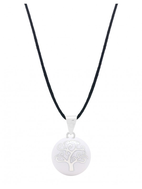 Bola grossesse arbre de vie blanc et argent
