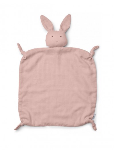 Doudou lange lapin rose
