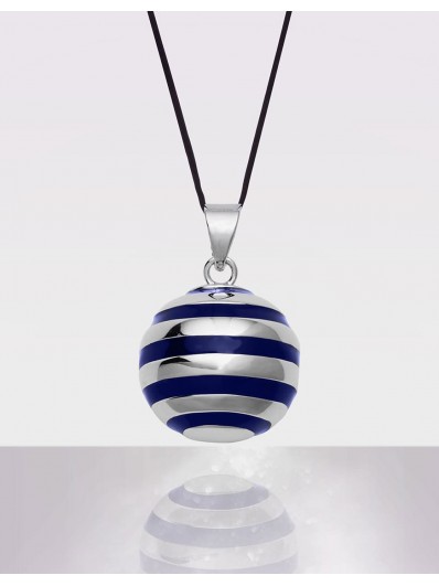 Bola de grossesse Breton bleu et rhodium