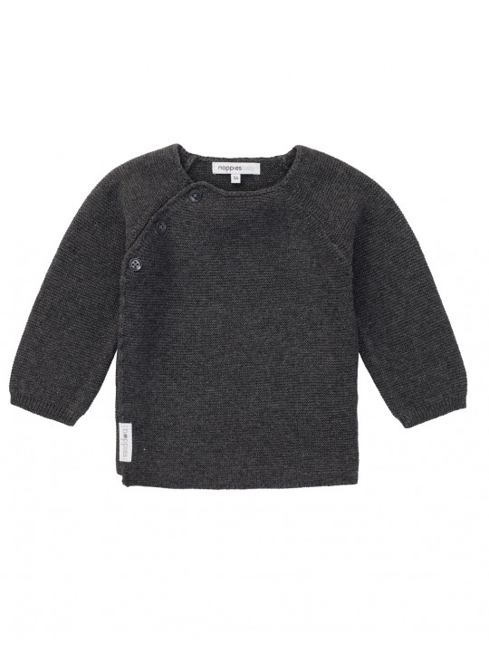 Gilet bébé tricot gris | Pino