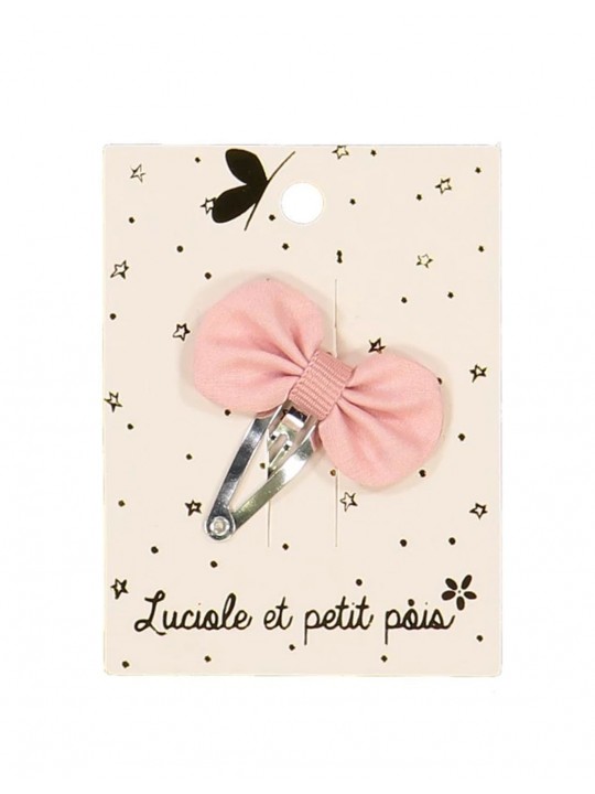 Barrette mini pétale vieux rose