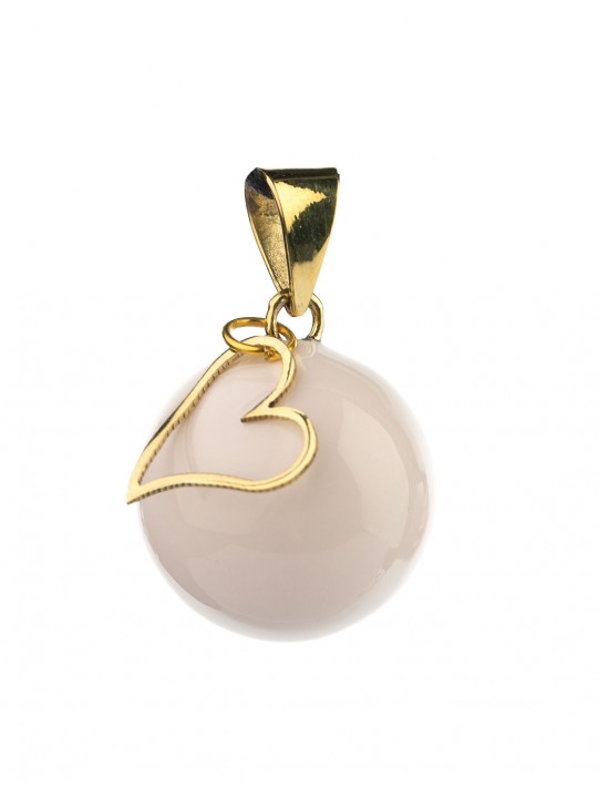 Bola grossesse crème pendentif coeur