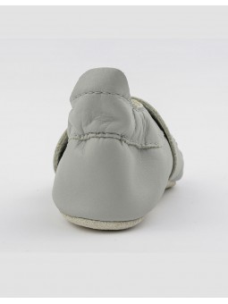 Chaussons cuir | Lapin gris