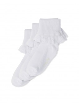 3 paires chaussettes | Broderie anglaise