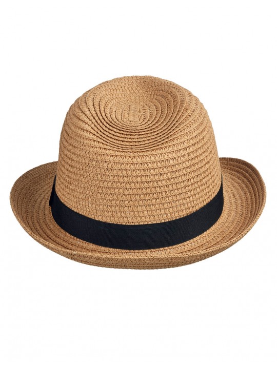 Chapeau de paille 1-2 ans | Marron bande noire