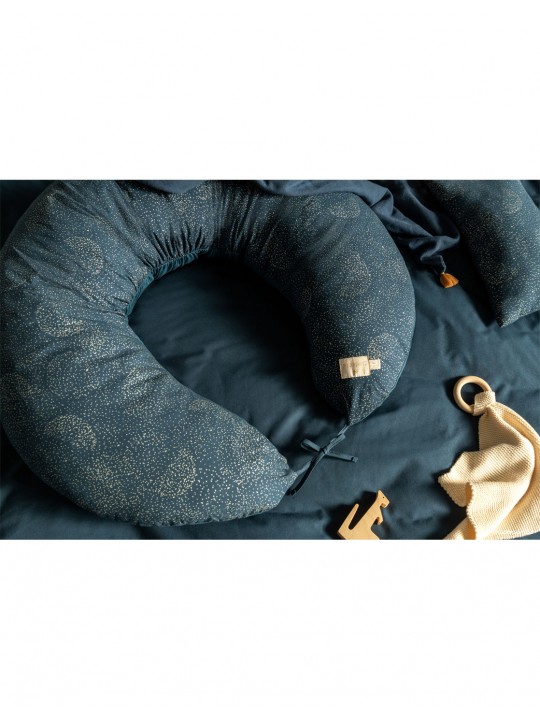 Grand coussin grossesse allaitement naturel pois miel Luna