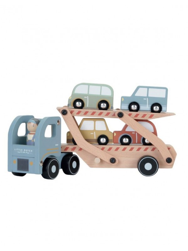 Camion transporteur voitures en bois