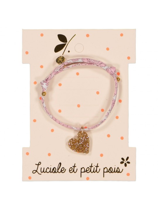 Bracelet coeur Liberty D'anjo cost rose