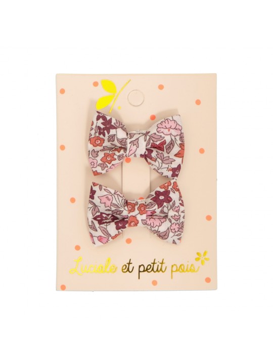 Duo mini barrettes papillon Liberty Ava spring