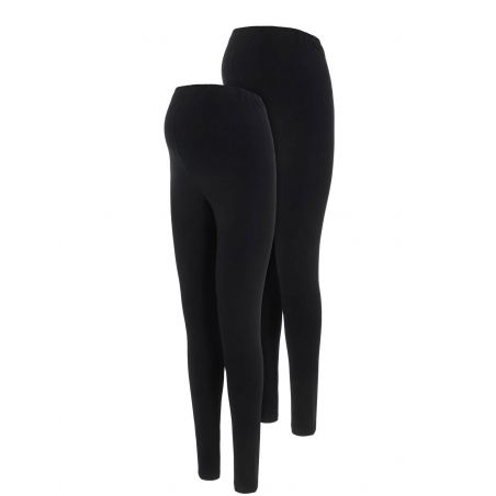 Lot 2 leggins noirs coton | Emma