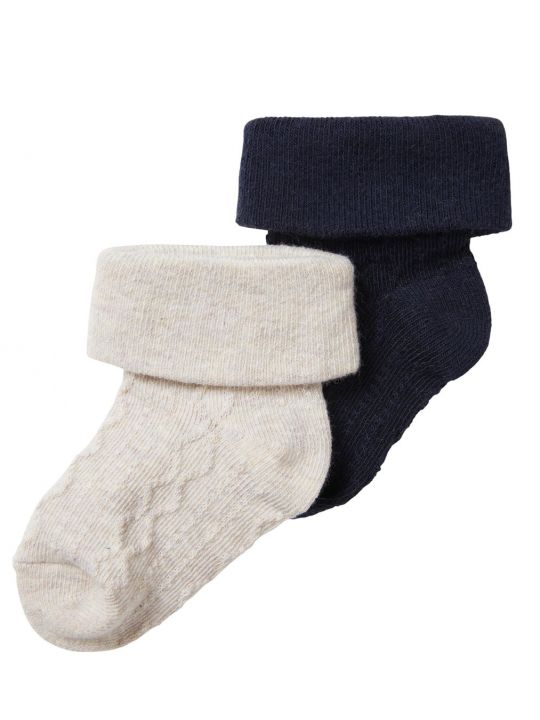 2 paires chaussettes Vails | Noir et crème