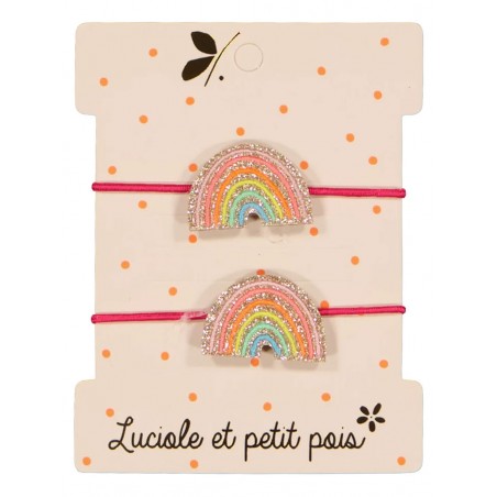 Elastiques mini arc en ciel multicolore, Luciole petit pois | Inelle