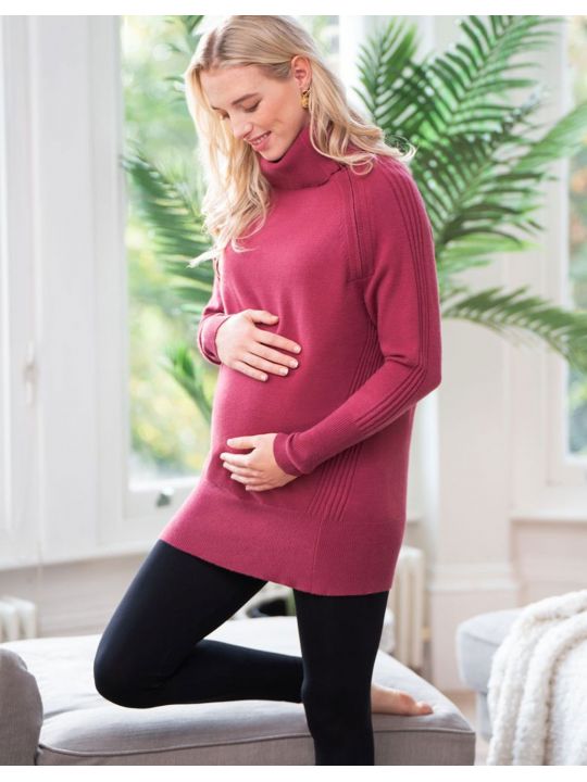 Pull grossesse allaitement | Framboise