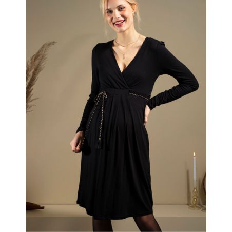 Robe grossesse et allaitement Emy | Noir