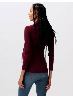 Haut cintré future maman | Plum red