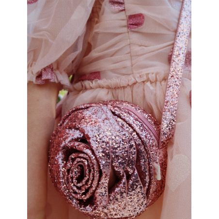 Sac à main à paillettes | Rose