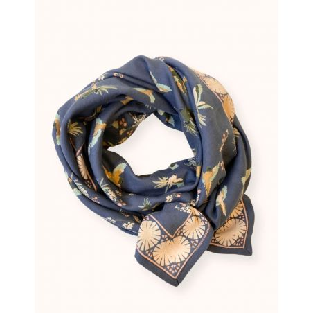 Grand foulard Latika | Cerisier orage