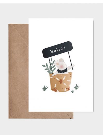 Carte Souris dans son panier