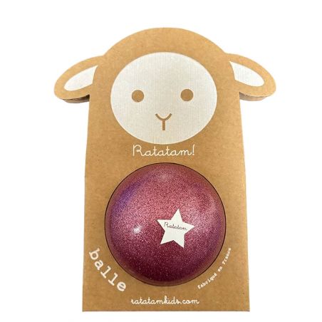 Balle Mouton | Pailleté Rose 10 cm