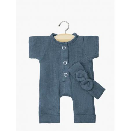 Tenue Babies | Combinaison Lili et bandeau bleu Outre-mer