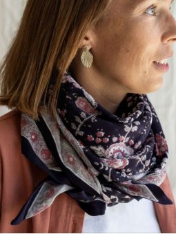 Grand Foulard Indien | Capri Minuit