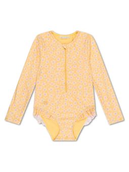 Maillot de bain à manches longues | Fleurs Jaunes