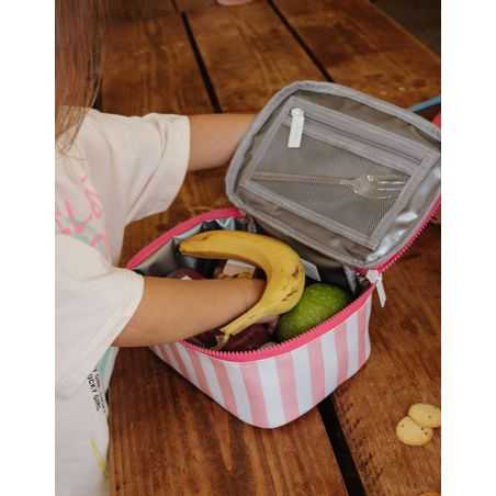Sac isotherme repas | Pink stripes