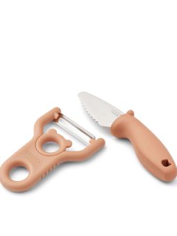 Set Pertense | Eplucheur & Couteau Pale Tuscany Rose