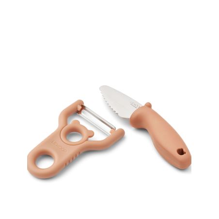 Set Pertense | Eplucheur & Couteau Pale Tuscany Rose