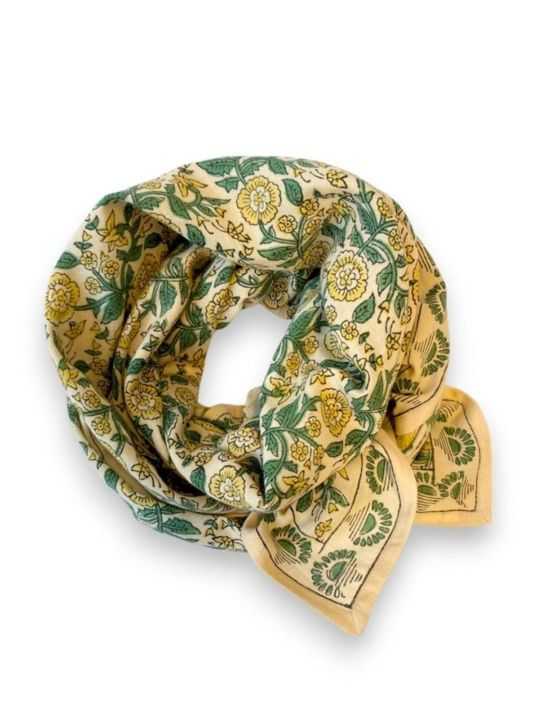 Grand foulard Latika | Soleil citron