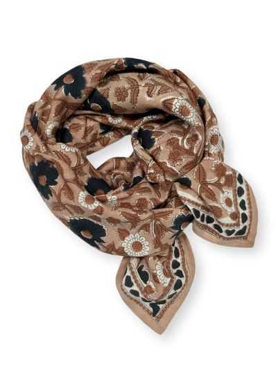Grand foulard Latika| Coeur praline