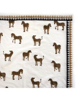 Grand foulard Latika | Zèbre coco