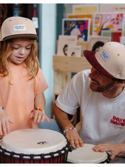 Casquette papa Cool Dad | Velours sweet almond