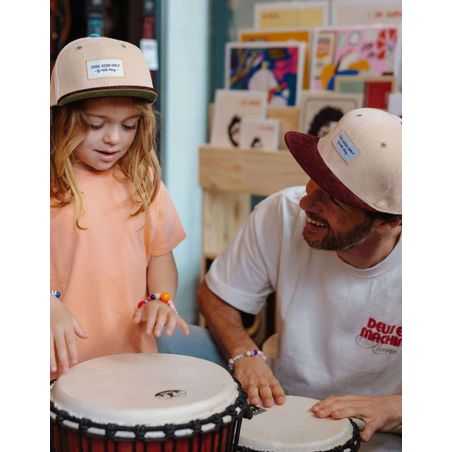 Casquette papa Cool Dad | Velours sweet almond