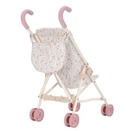 Poussette poupée | Fleuri rose