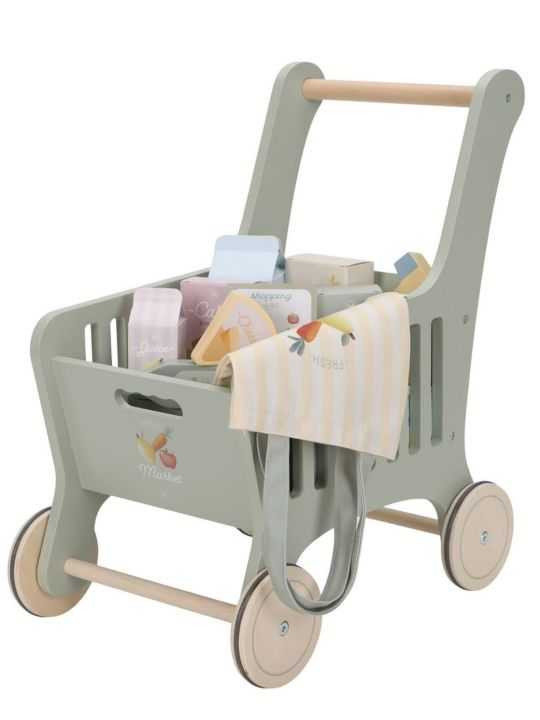 Chariot de courses en bois