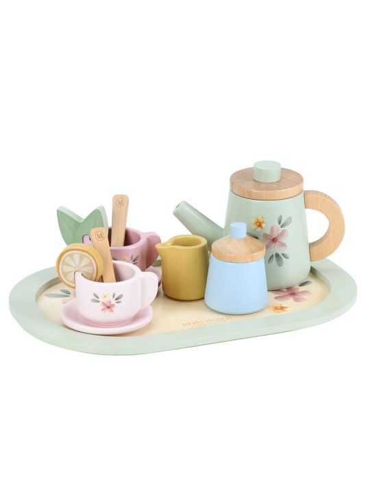 Service à thé en bois