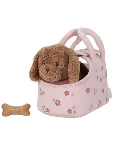 Peluche chien avec sac transport | Jackie
