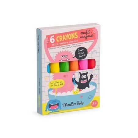 Set de 6 crayons multi surfaces | Vitres et bain