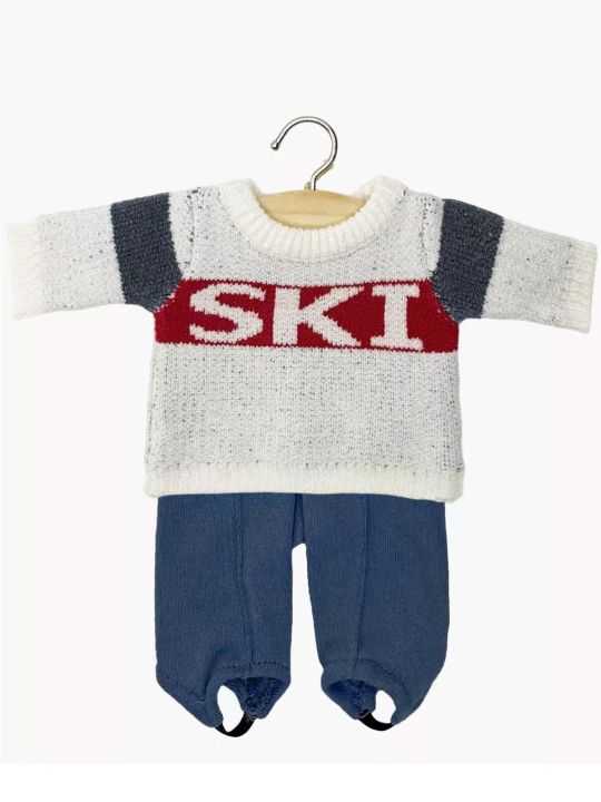Ensemble ski | Haut tricot et fuseau Popeye bleu