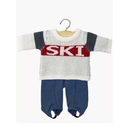 Ensemble ski | Haut tricot et fuseau Popeye bleu
