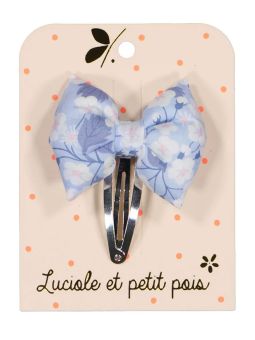 Barrette nœud papillon | Liberty mitsi jacinthe bleu