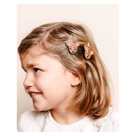 Barrette biche pailletée