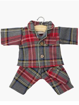 Ensemble Eden | Tartan gris et masque dodo