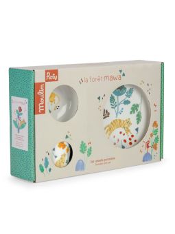 Coffret vaisselle porcelaine 3 pièces | Forêt Mawa