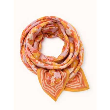 Grand foulard Latika | Paquerette orange