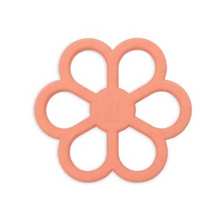 Anneau dentition | Fleur rose corail