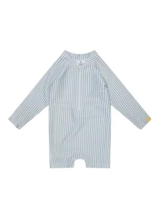 Combishort manches longues anti UV | Rayures bleues