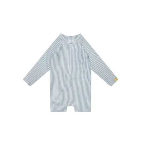 Combishort manches longues anti UV | Rayures bleues