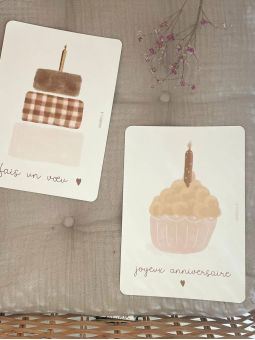 Carte Joyeux anniversaire enveloppe kraft
